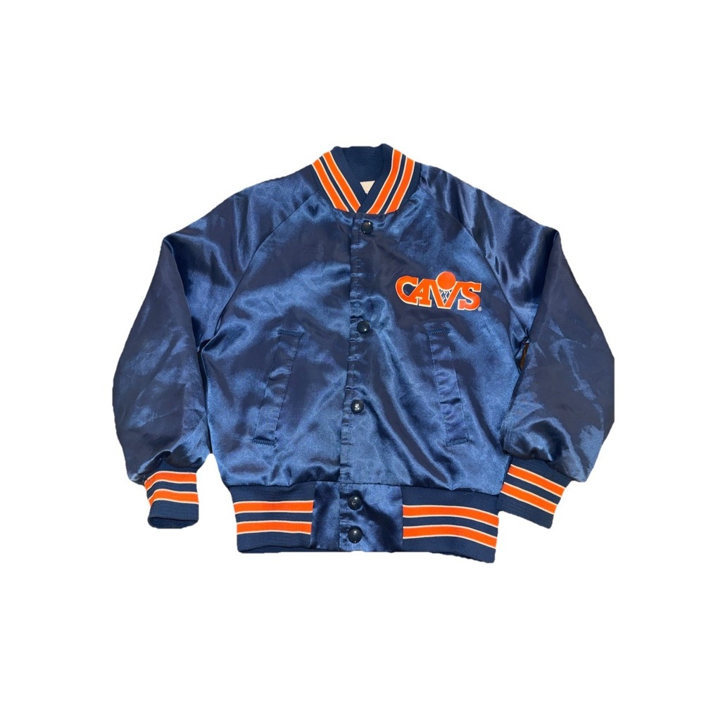 Vintage Chalk Line‎ Cleveland Cavaliers Cavs Satin Jacket Youth Sz 6/8